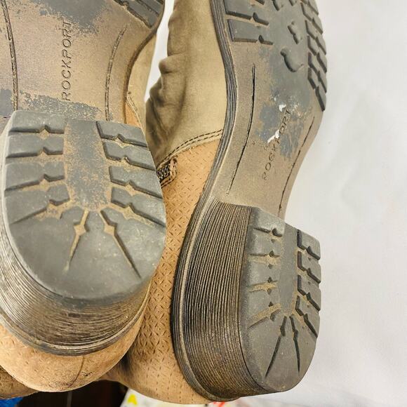 Rockport Beige Tan Suede Leather‎ Ankle Boots Size 6.5 - Picture 8 of 8